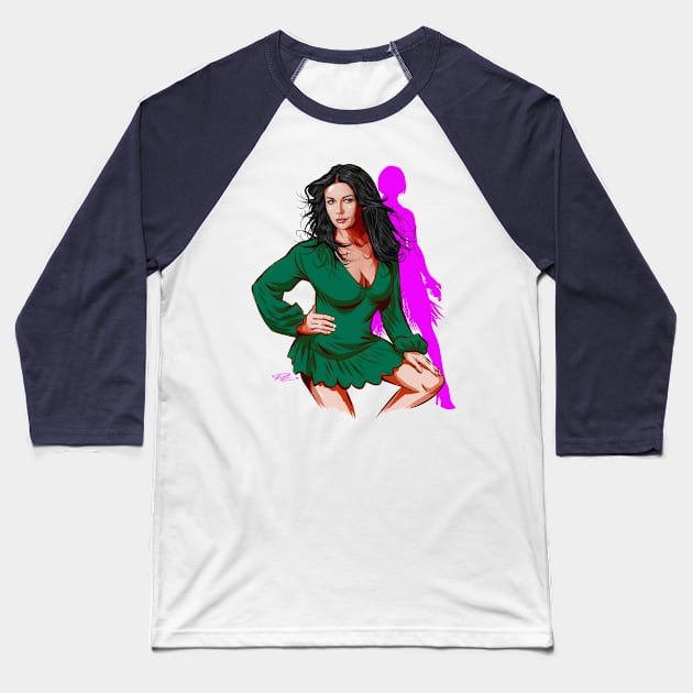 Catherine Zeta Jones Baseball T-Shirt by PLAYDIGITAL2020